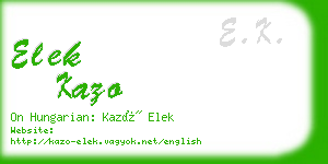 elek kazo business card